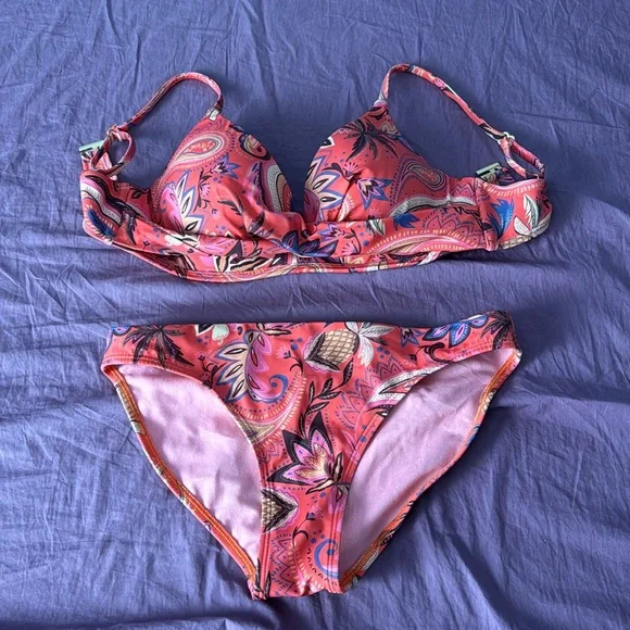 Boden Swim Boden Paisley Bikini Size Bottoms And 32c Top